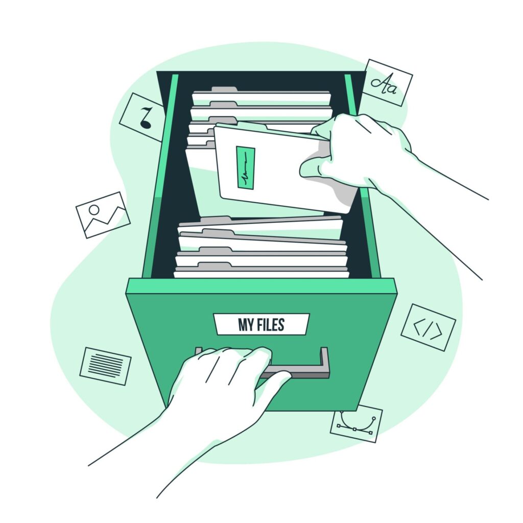 Opening a file drawer