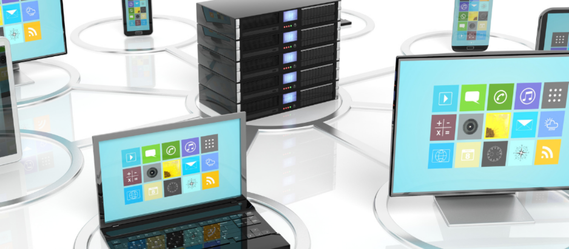Windows server connected to computers